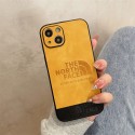 The North Face ハイブランド iphone 14/14 pro/14 pro max/14 plusケース 韓国風 ザ・ノース・フェイス レザー モノグラム ジャケット型 アイフォン14/13/12/11/x/xs/xrカバー メンス レデイース