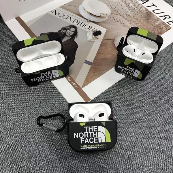 THE NORTH FACE ザノースフェイス ブランド AirPods pro2/3/pro/2/1ケース かわいい 山柄 カラビナ付き 保護 第1/2/3世代 エアーポッズ3/プロ2ケース 潮流 紛失防止 収納 軽量 便利 メンズ レディーズ