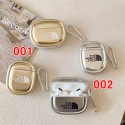 THE NORTH FACE ザノースフェイス ブランド AirPods pro2/3/2/1ケース 楕円型 メッキ風 第1/2/3世代 保護 カラビナ付き エアーポッズ3/プロ2/2/1ケース 潮流 紛失防止 収納 軽量 便利 メンズ レディーズ