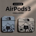 The North Face ザ.ノース.フェイス ブランド Airpods pro2/3/pro/2/1ケース かわいい 山柄 高速道路 スウェード風 レザー 手触りよい 紛失防止 第1/2/3世代 保護性 潮流 エアーポッズ3/プロ2/1ケース ファッション メンズ レディース