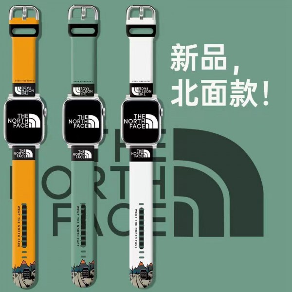 The North Face  ザ・ノース・フェイス ブランド アップル ウォッチ 8/se2/ultra/7ハンド 経典 モノグラム シリコン製 Apple Watch 8/7/6/5/4/3/2/1ベルト 腕時計 ストラップ ファッション 芸能人愛用 メンズ レディース