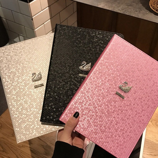 Swarovski スワロフスキー ipad mini 6/9/pro 2020/2021ケース キラキラ  ipad air4/3/2 手帳型 レザー製 ipad mini5/4/3 ハイブランド 第8/7世代 SVAROVSKI ipad pro 12.9 カバー スタンド付き