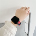 CDG ブランド アップルウォッチ バンド 川久保玲 PLAY レザー製 オシャレ 人気 Apple Watch 7/6/5/4/SEケース ストラップ 上質ブランド ベルト 携帯便利 メンズ レディース