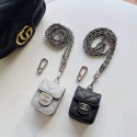 CHANEL シャネル ブランド Airpods pro2/3/pro/2/1ケース 革製 バック型 ケース 紛失防止 第1/2/3世代 保護性 チェーン付き モノグラム 潮流 エアーポッズ プロ2/3収納ケース 軽量携帯便利お洒落メンズ レディーズ 