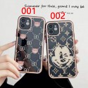 ヴィトン /LV ブランド iphone13/13mini/13promax ケース グッチ ブランド アイフォン12sミニ/13プロケース ミッキー 熊 かわいい iPhone12/12mini/11 pro max/se2携帯カバー 鏡面 光沢