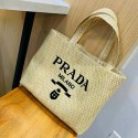 プラダ/Pradaブランド バック ハンドバッグ 手提げ 肩掛けバッグ 編み 帆布 レディース