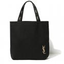 YSL/イブサンローラン ブランド ベーシックスタンダード トートバッグ  キャンバス 布 コットン ショルダー 無地 厚手  たっぷり 特大容量