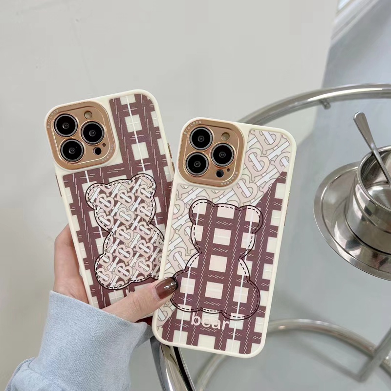 バーバリー BURBERRY ブランド iphone14pro maxケース モノグラム 熊柄