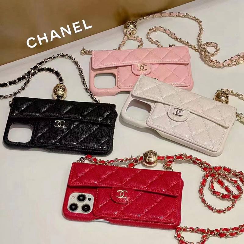 chanel ハイブランド シャネル iphone 14/14 pro/14 pro maxケース かわいい カード収納 チェーン付き バッグ ジャケット型 レザー製
