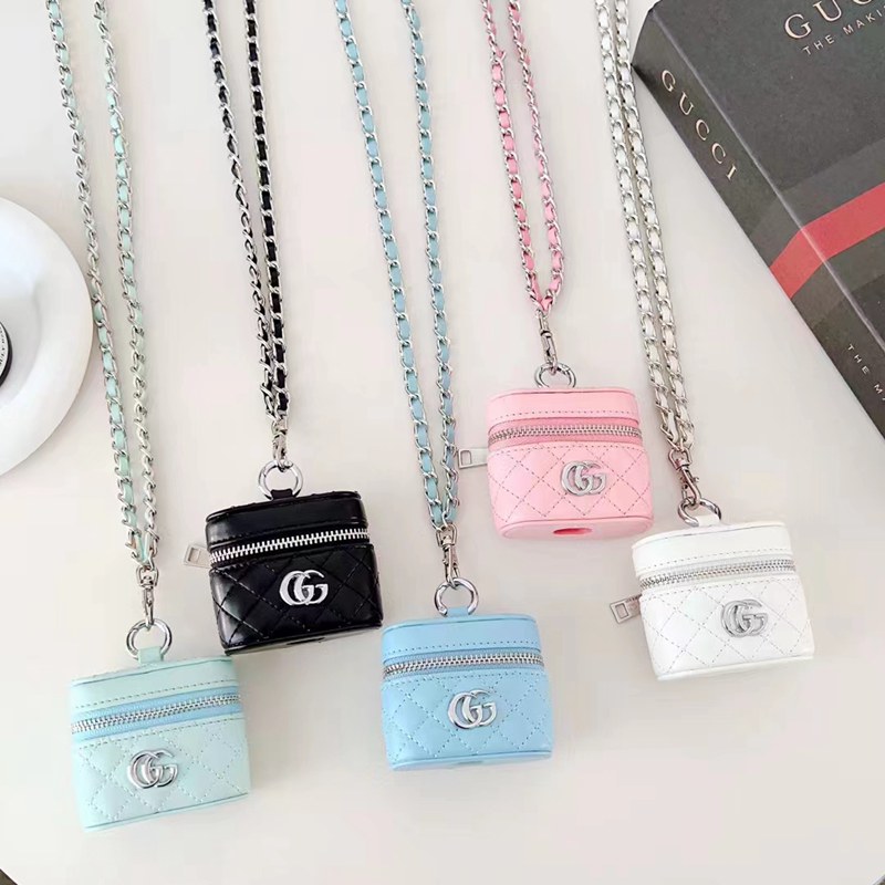 CHANEL YSL GUCCI ブランド Airpods pro2/3ケース お洒落 革製 バック型 紛失防止 第3世代 保護性 チェーン付き モノグラム