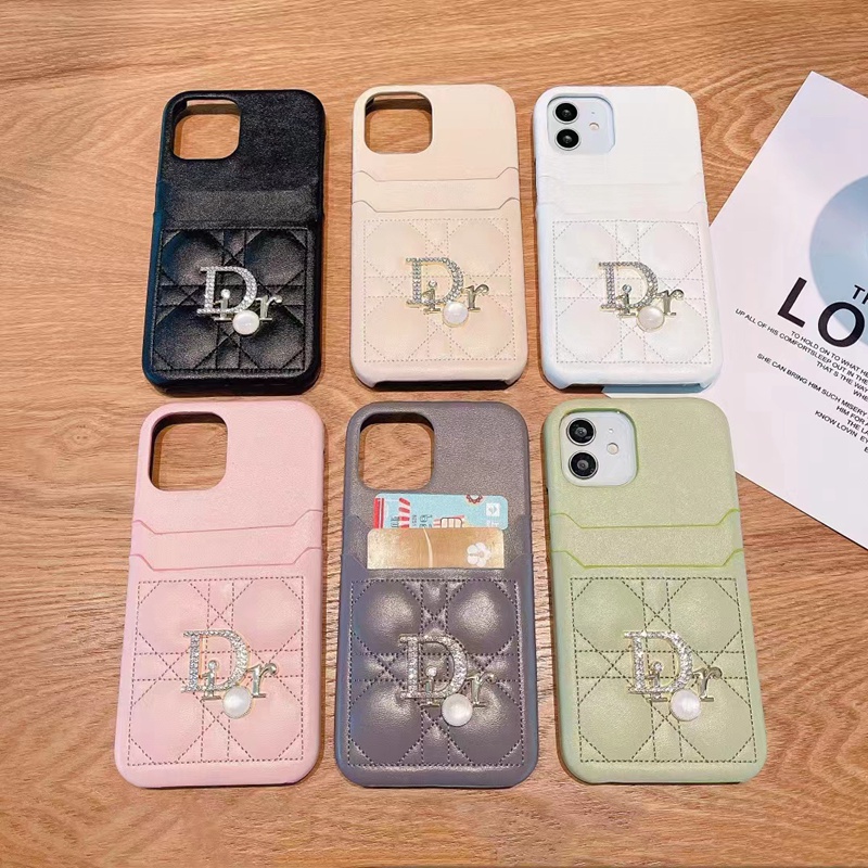 Dior ブランド iphone se3/13 pro/13 pro max/13ケース インスタ風 s22+ultraディオール モノグラム カード入れ