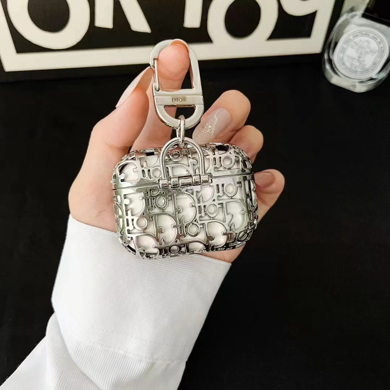 ディオール dior ブランド エアーポッズ1/2/3/プロ2カバー カラビナ付き 収納 保護 紛失防止