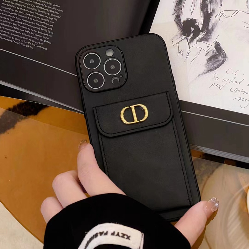 dior ハイブランド iphone15/14pro max plusケース ディオール 革 カード バッグ モノグラム 激安 アイフォン14カバー 男女