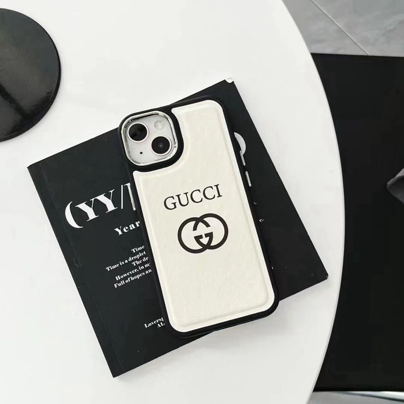 Gucci ブランド iphone14/14Pro/14Pro max/14Plusケース モノグラム 背面レザー製 グッチ エンボス加工 