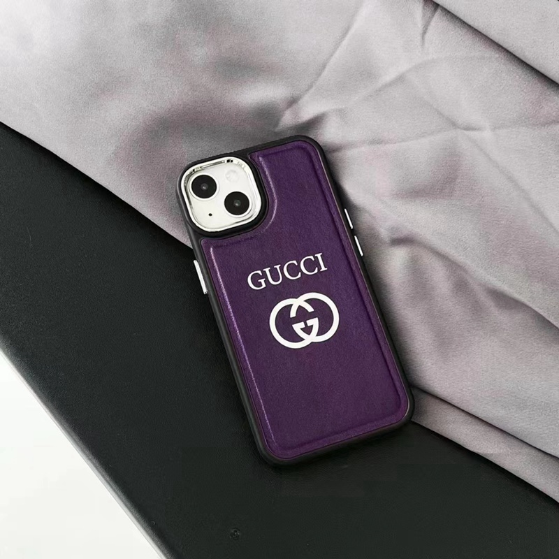 gucci iphone14Pro max/14Plusケース グッチ革モノグラム ブランド  シンプル エンボス アイフォン14男女
