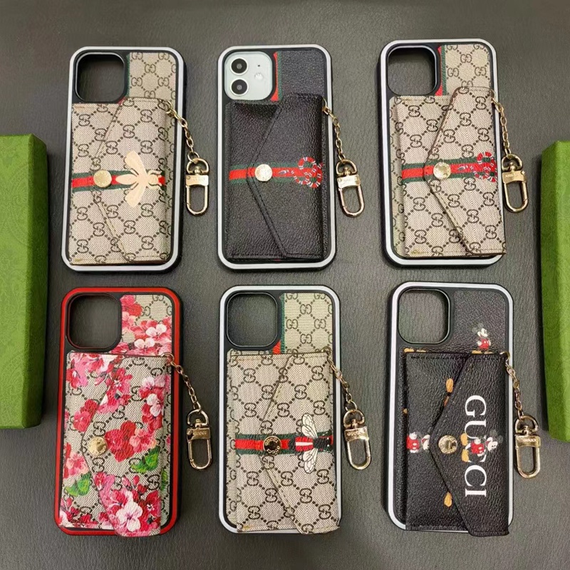 Gucci グッチ iphone 14/14 pro/14 pro max/14 plusケース ブランド インスタ風 収納可能 財布型 ストラップ付き