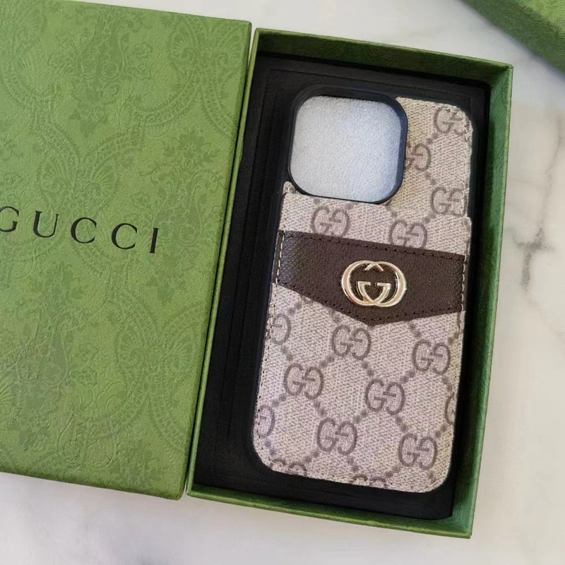 LV GUCCI ブランド iPhone 14/14 Pro/14 Pro Max/14 Plusケース ルイヴィトン 激安 カード入れ グッチ レザー 財布 アイフォン14