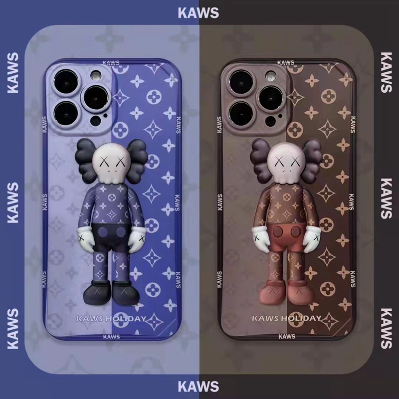 LV KAWS:HOLIDAY コラボ ブランド iphone 13/13 pro/13 pro max/13 miniケース インスタ風 カウズ ルイヴィトン ジャケット型