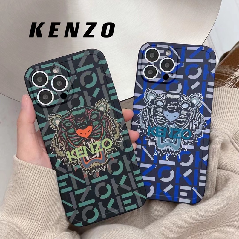 kenzoケンゾーiphone14pro max/14plusケース虎頭モノグラム彩色ブランド ジャケット型 アイフォン14カバー男女