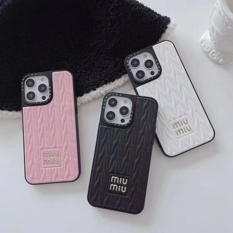 MiuMiu ハイブランド iphone 14/14 pro/14 pro maxケース 激安 ミュウミュウ キラキラ ジャケット型 芸能人愛用 男女