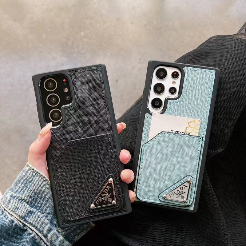 PRADA/プラダ ハイブランドGalaxy S23/S23+/S23 Plus/S23 Ultraケース インスタ風iPhone14カード収納 モノグラム 激安 レザー製