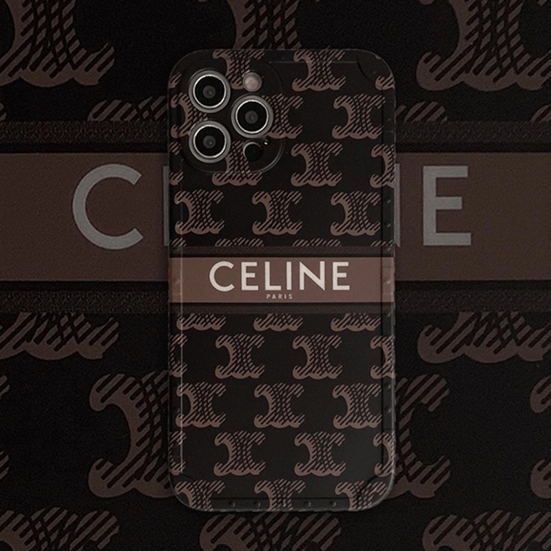 セリーヌCELINE ブランド シンプル TPU アイフォン13/12/12 pro/12 mini/12 pro maxカバー セレブ愛用 男女通用