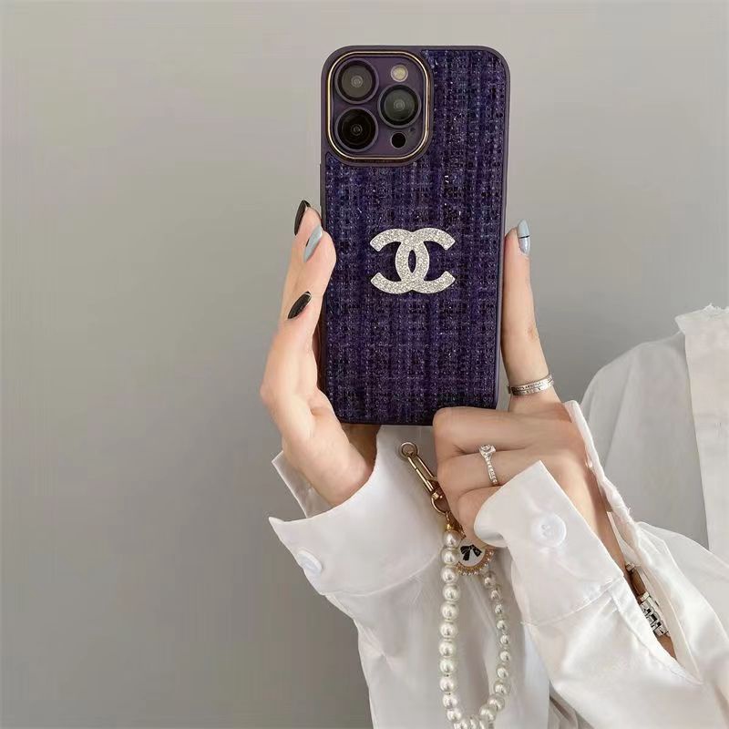 chanel iphone14pro max plusケース ジュエリー芸能人シャネル チェーン ハイブランド モノグラム柄 セレブ愛用 アイフォン14 女性