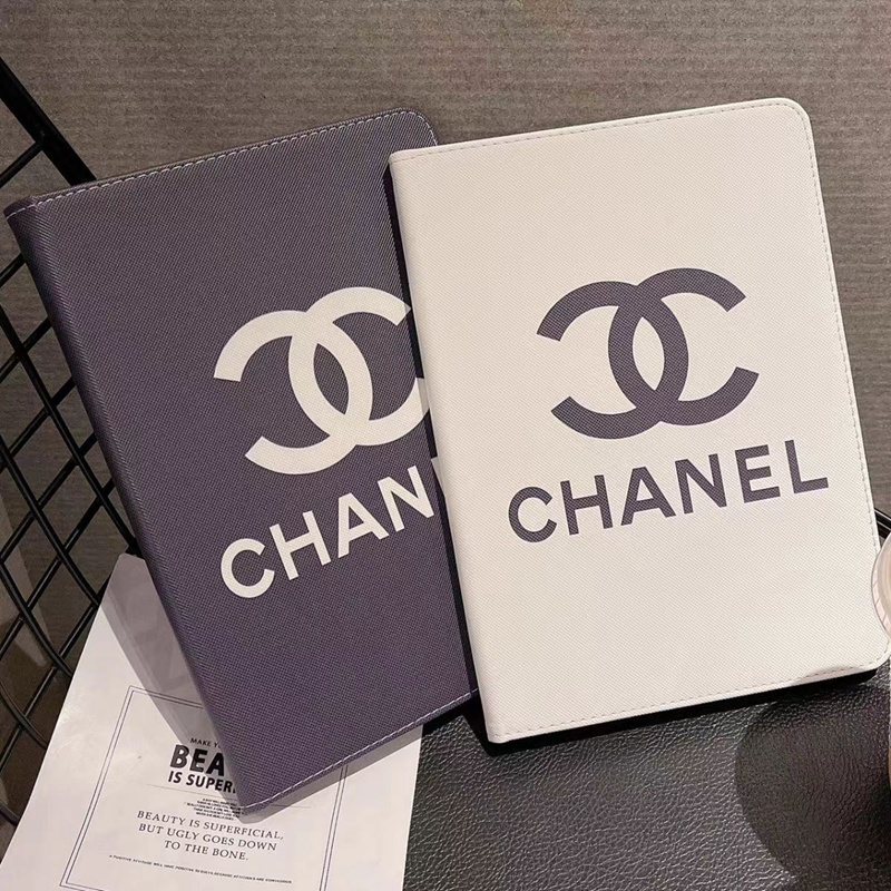 CHANEL/シャネル iPad 10/Pro 2022/Air 5/Mini 6/9ケース ブランド 激安 レザー 手帳型 モノグラム スタンド機能