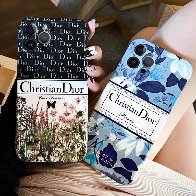 ディオール Dior ブランドiphone 13pro/13mini/13pro maxケース 花ジャケット型 モノグラム