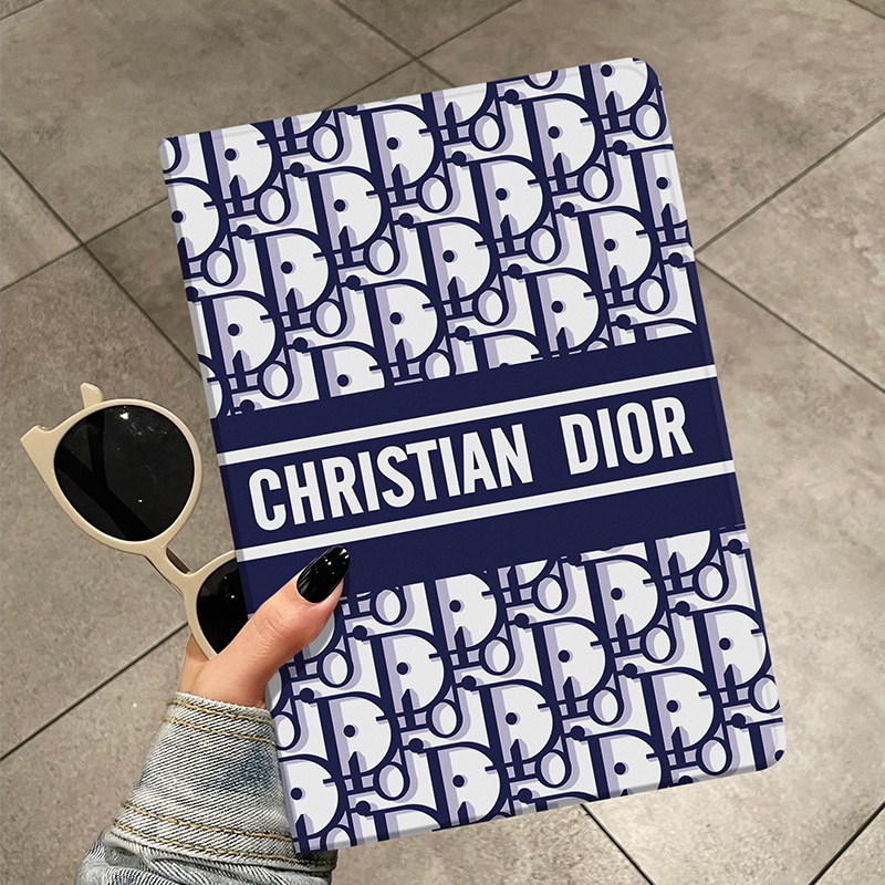 DIOR ブランド ipad 10/pro 2022/air 5ケース お洒落 モノグラム アイパッド10/プロ2022カバー Christian Dior 手帳型 ディオール スタンド付き セレブ愛用 レディーズ