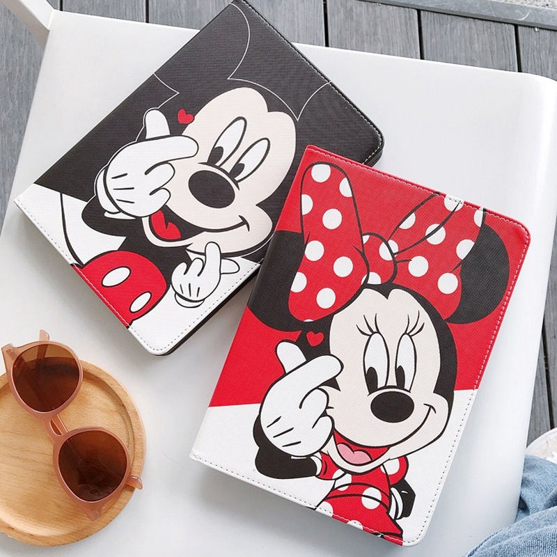 ディズニー ブランド  ipad mini 6/9/pro 2020/2021ケース お洒落 ミッキー ミニー柄 レザー製 DISNEY 手帳型  第 9/8/7世代