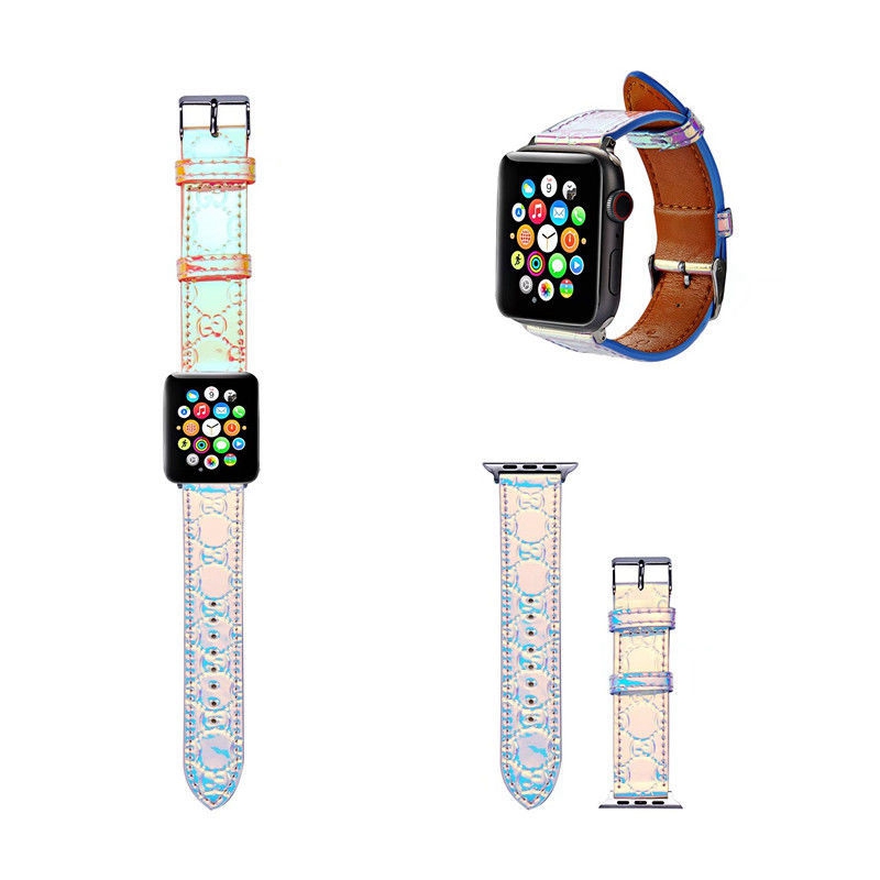 グッチgucciブランドアップルウォッチ7apple watch7バンド革ベルト キラキラ腕時計ストラップ