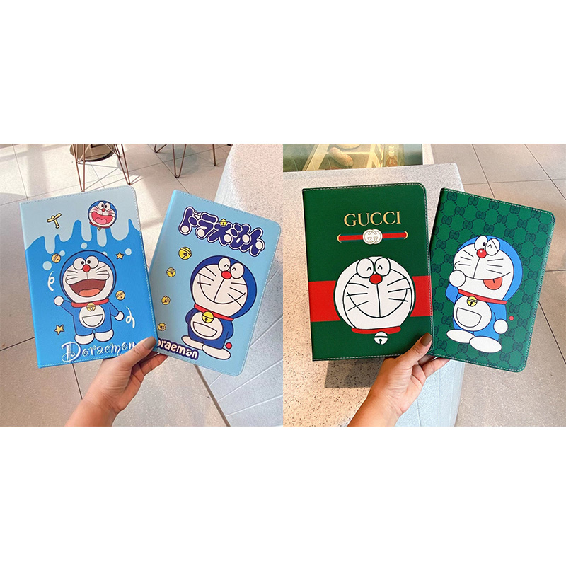 Gucci ブランド ipad mini 6/9/pro 2020/2021ケース お洒落 ドラえもん コラボ風
