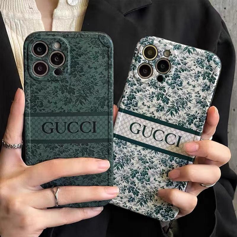 GUCCI ハイブランド iphone 13 pro max/13 mini/13 proケース モノグラム グッチ 植物柄 シンプル 芸能人愛用