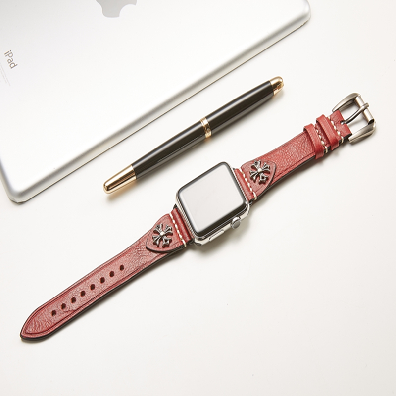 クロムハーツchrome heartsアップル ウォッチ8/7/SE2バンド革ベルト 腕時計用ストラップ 芸能人愛用 激安
