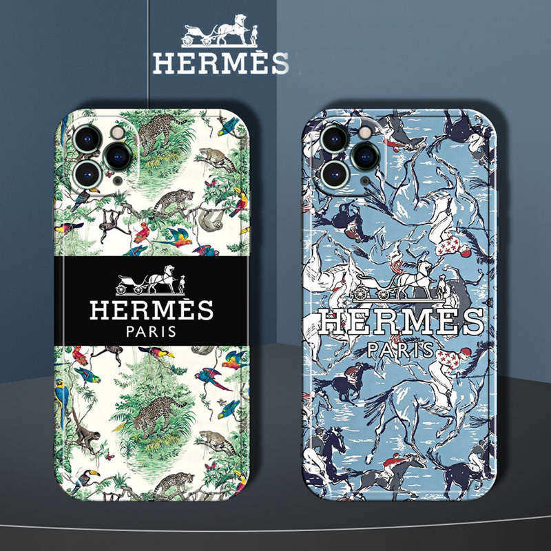 HERMES ハイブランド iphone 13 pro/13 pro max/13 miniカバー エルメス 動物柄 モノグラム ジャケット