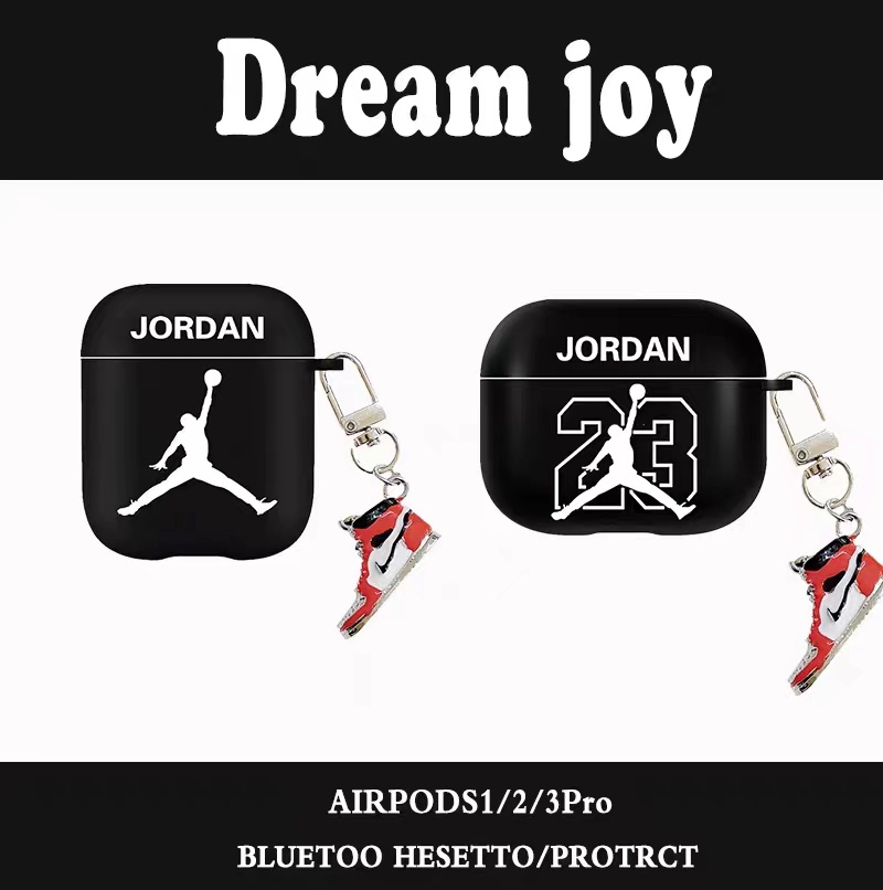 Jordan ハイブランド Airpods  Pro2/3ケース お洒落 スポーツ靴柄 Air Jordan 第3世代 NIKE スニーカー柄 カラビナ付き保護