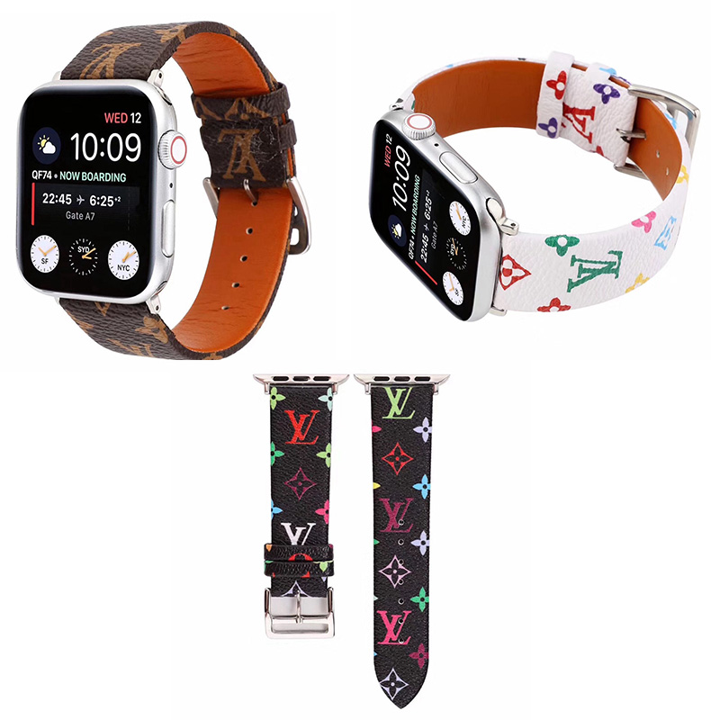 ルイヴィトン LV ブランド Apple Watch 8/se2/ultraバンド 経典 モノグラム レザー製 ヴィトン アップル ウォッチ 8/SE2ベルト 芸能人愛用 ストランプ 腕時計