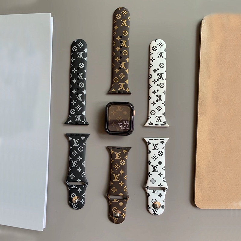 LV/ルイヴィトン ブランド Apple Watch 8/7/se2/ultraバンド 上品 アップルウォッチ8/SE2腕時計ベルト シリコン ストラップ レディース