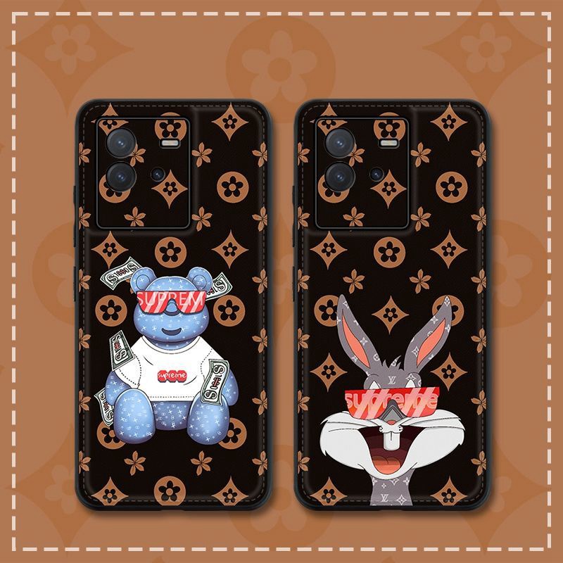 LV/Supreme ルイヴィトン/シュプリーム ハイブランド iphone se3/14/14 pro/14 pro max/13 miniケース お洒落 暴力熊