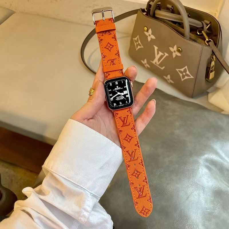 ヴィトン アップルウォッチ8/se2/ultraハンドLV革Apple Watchコーデュロイ ブランド モノグラム腕時計ベルト ストラップ男女