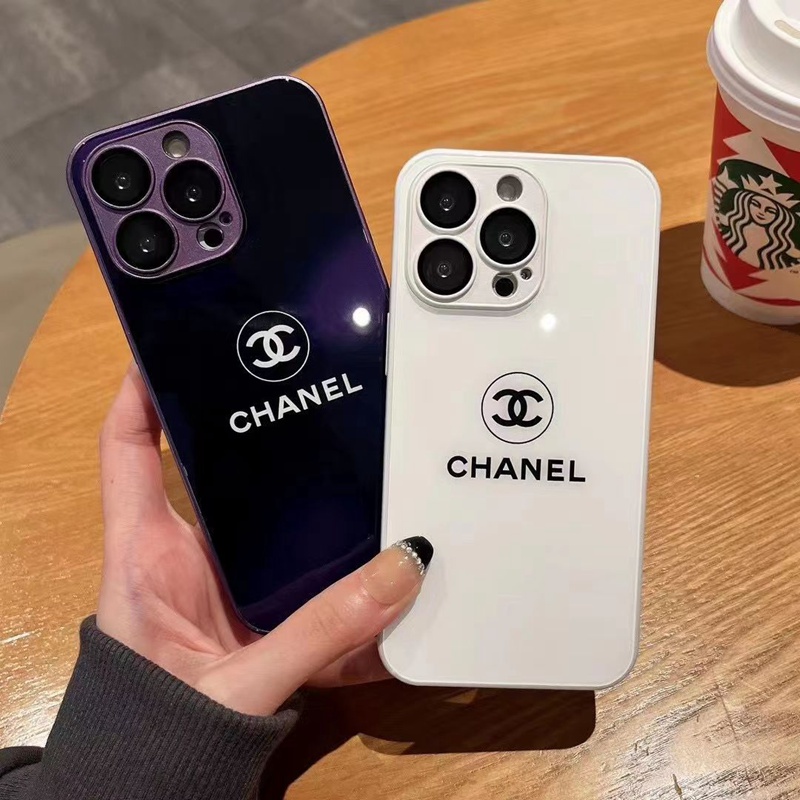 chanelヴィトンlvシャネルiphone14pro max plusケース黒白ガラス激安モノグラム ジャケット ブランド アイフォン14カバー男女