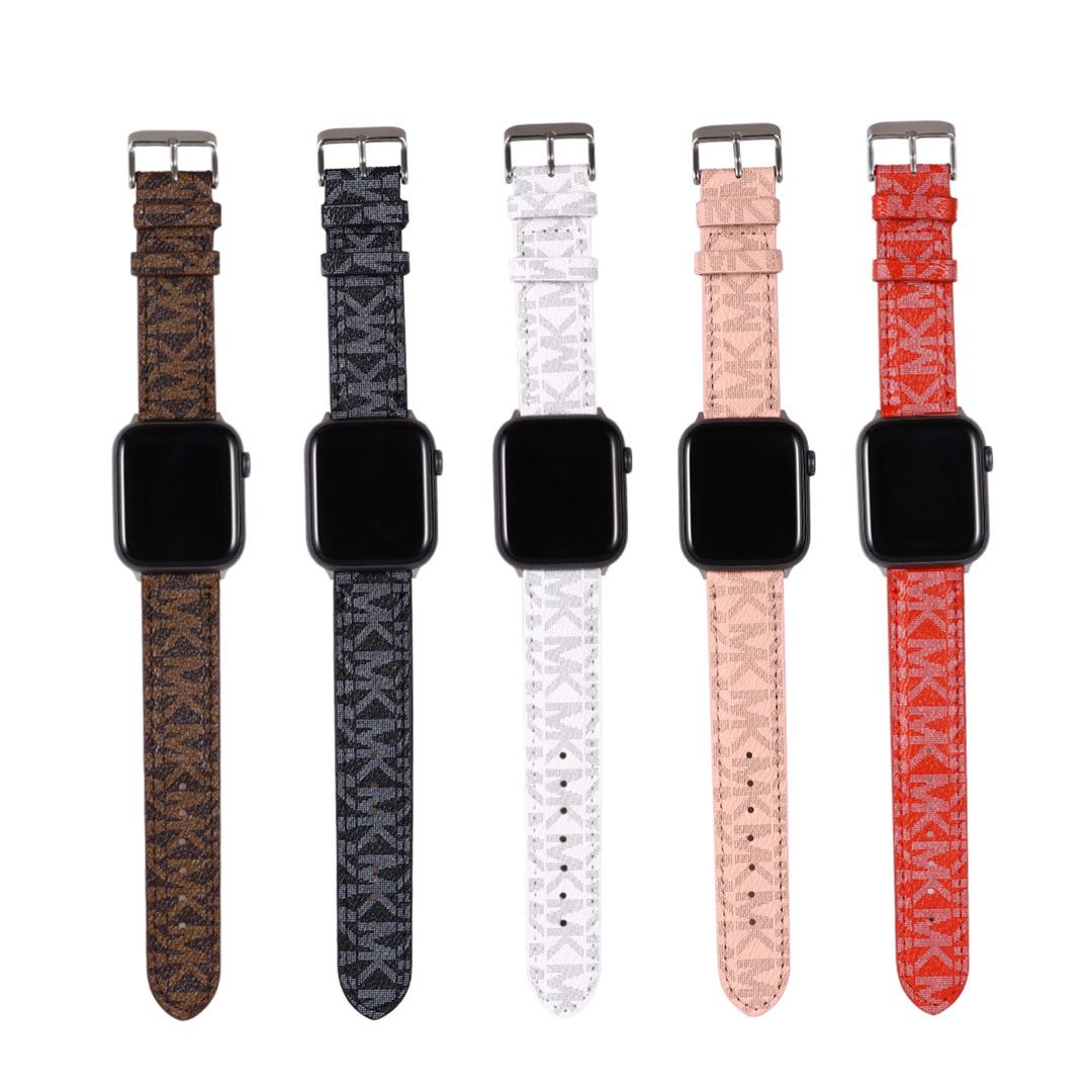 MICHAEL KORS マイケル・コース ハイブランド Apple Watch 8/7/6/SE2/5/4/Ultraバンド モノグラム レザー セレブ愛用 アップル ウォッチ 8/7/6ベルト ストラップ