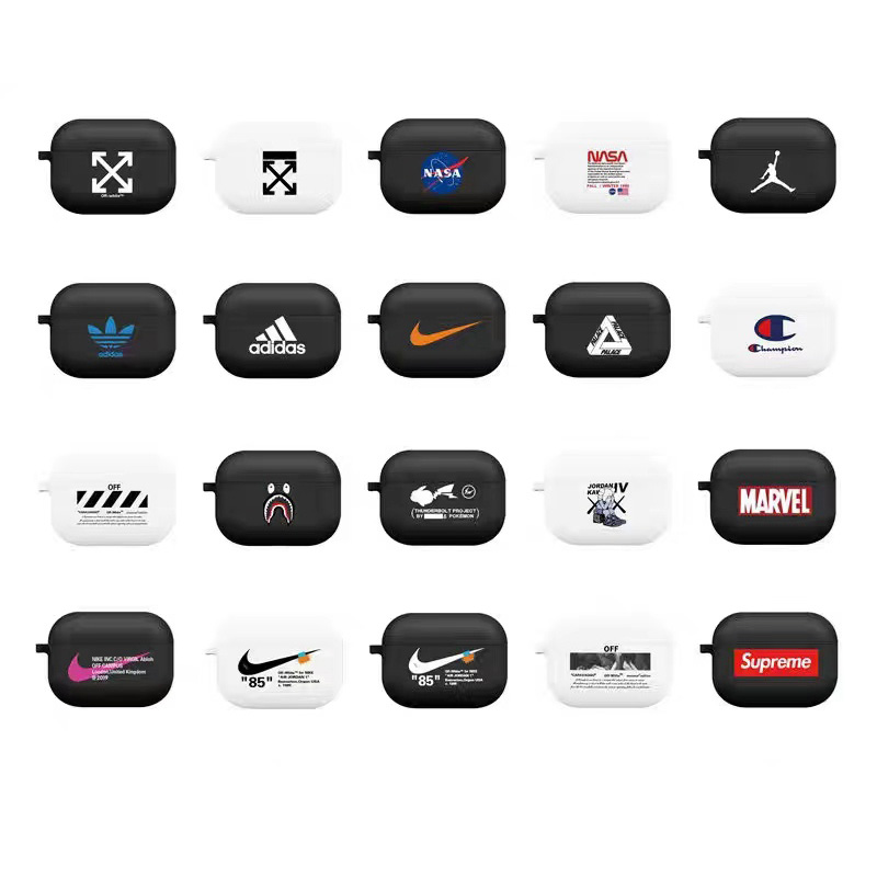 Champion/チャンピオン ブランド Airpods 3/pro2ケース 保護 KAWS/カウズ Supreme/シュプリーム Aape/エーエイプ Adidas/アディダス Jordan/ジョーダン Off-White/オフホワイト エアーポッズ プロ2ケース ピカチュウ ナイキ 携帯便利 NIKE カラビナ付き NASA MARVEL 第3世代ケース ハイブランド 落下防止 軽量 紛失防止 メンズ レディース