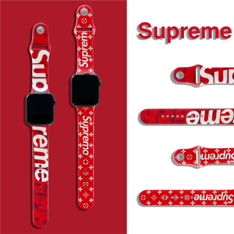 シュプリーム Apple Watch 8/7/6/5/4/3/SE2バンド SUPREME ブランド 赤色 激安