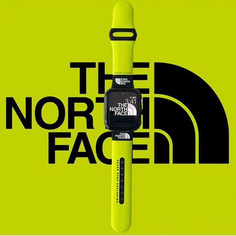 The North Face ブランド ザノースフェイス Apple Watch 8/se2/ultra/7バンド オシャレ シリコン製 アップルウォッチ8/7/SE2ストラップ 経典 ベルト 芸能人愛用 レディース