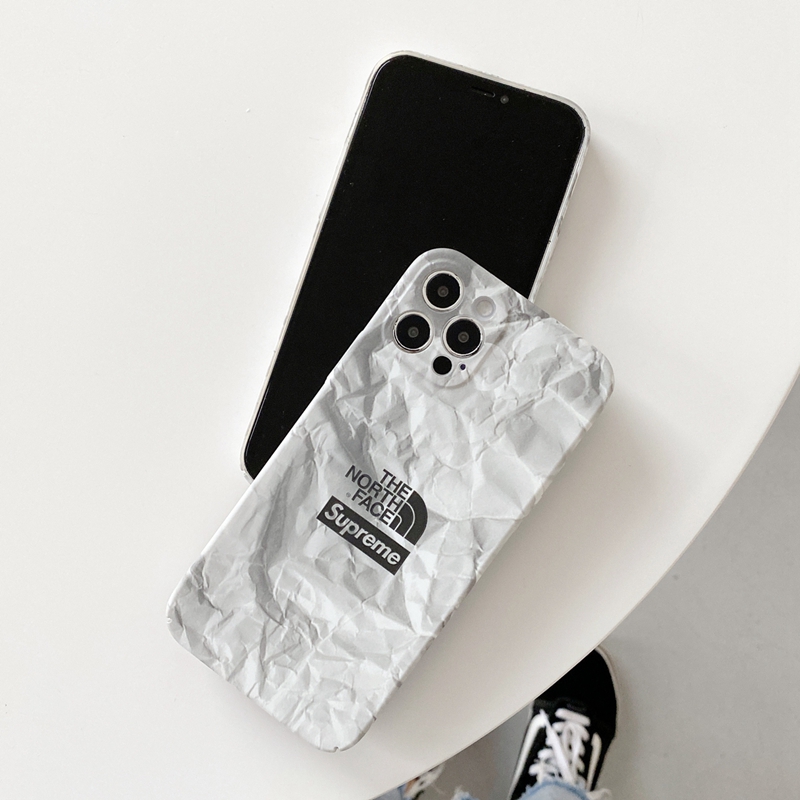 Supreme The North Face コンボ ブランド iphone 13 pro max/13 miniケース ザノースフェイス 石柄 シュプリーム アイフォン13カバー