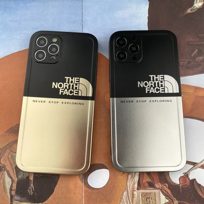 The North Face ザ.ノース.フェイス iphone 13 pro/13 pro max/13 miniケース ブランド 可愛い 銀色 耐衝撃 芸能人