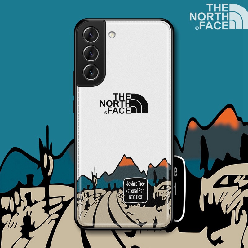 ザノースフェイスthe north faceハイブランドGalaxy S22/s22+/s22 ultraカバー ジャケット モノグラム山 男女