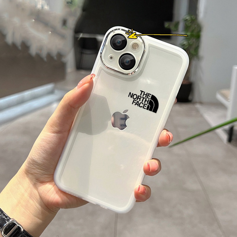 ザノースフェイスiphone14pro max plusケースthe north faceクリア モノグラム ブランド アイフォン14カバー男女